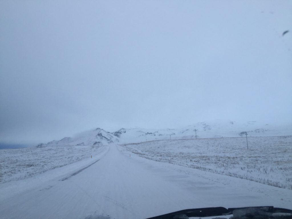 iceland roads in winter december
