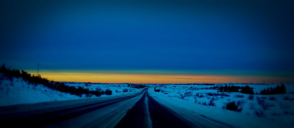 iceland sunset winter december