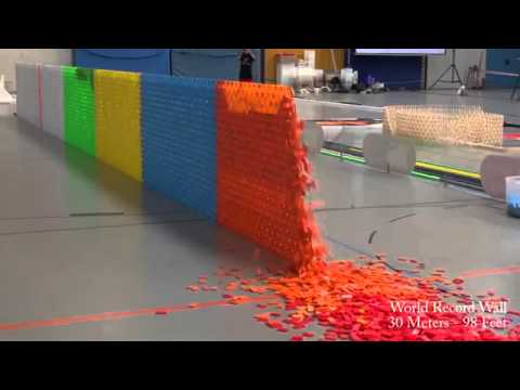 128000 dominoes falling